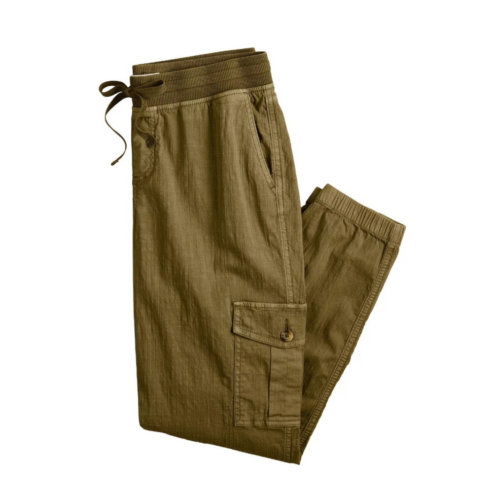 Sonoma Goods for Life Drawstring Cargo Jogger Pants Women's Size XXL Olive